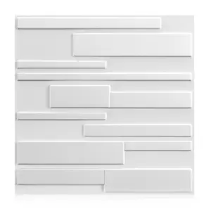 Aadesh 3D Cubic Wall Panel, Geometric Texture Design, PVC Waterproof and Fireproof, Suitable for Living Room, Lobby, Bedroom, Hotel, Office, Game Room, TV Backdrop Decoration, 11.8 inches x 11.8 inches, (Includes a roll of tape for installation).