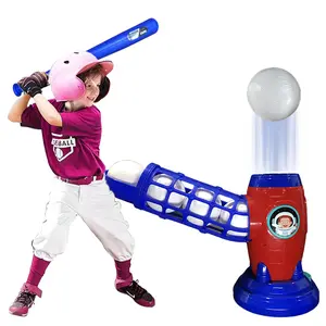 Kids Electronic Baseball Pitching Machine - Auth Pitching Machine with 5 Plastic Baseballs Included -Ages 3+ Perfect Holiday Gift