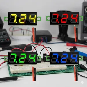 Mini Digital DC Voltmeter 0.28" LED Display | Portable Voltage Tester 2.5-30V | Multifunction Tool for Electricians, Auto Battery & Power Supply Monitor | Circuit Diagnostic & Precision Measurement Instrument