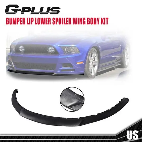 Front Bumper Lip Chin Spoiler Fit For 13-14 Ford Mustang Carbon Look, Car Accessories