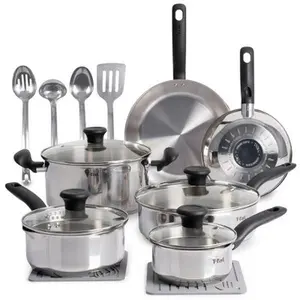 T-Fal Simply Cook 16pc Stainless Steel Cookware Set