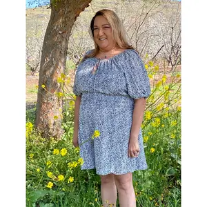 Black and White Mini Floral Romper - Curvy