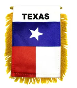 4x6 in Glass Hanging Texas Mini Banner, Plastic Hanger-Mounted, Double-Sided National Pride Household Items Decor, Festive & Party Backdrop