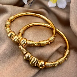 24k gold plated bangle set. PMB68. Sz 2.5