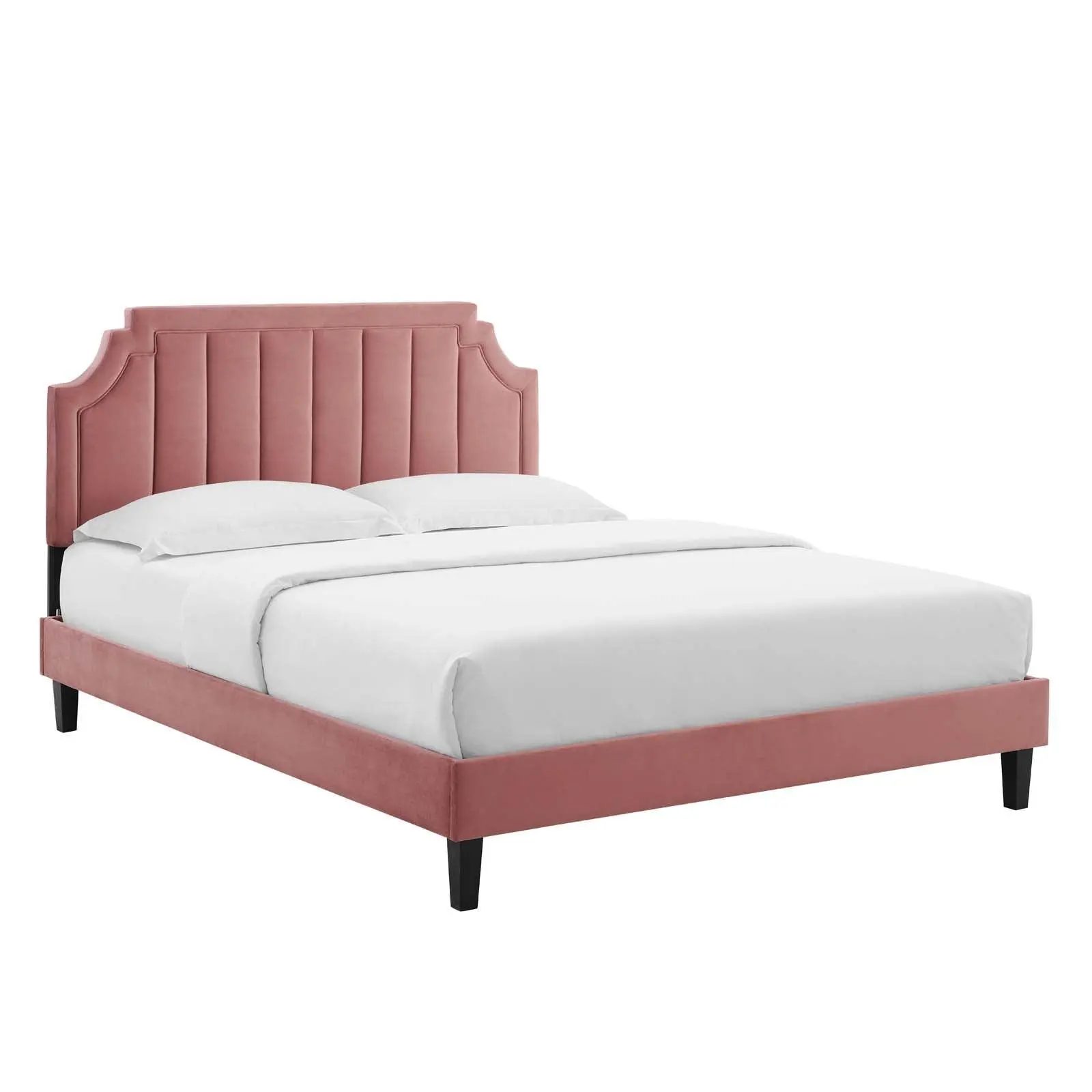 Sienna Performance Velvet Twin Platform Bed, MOD-6908