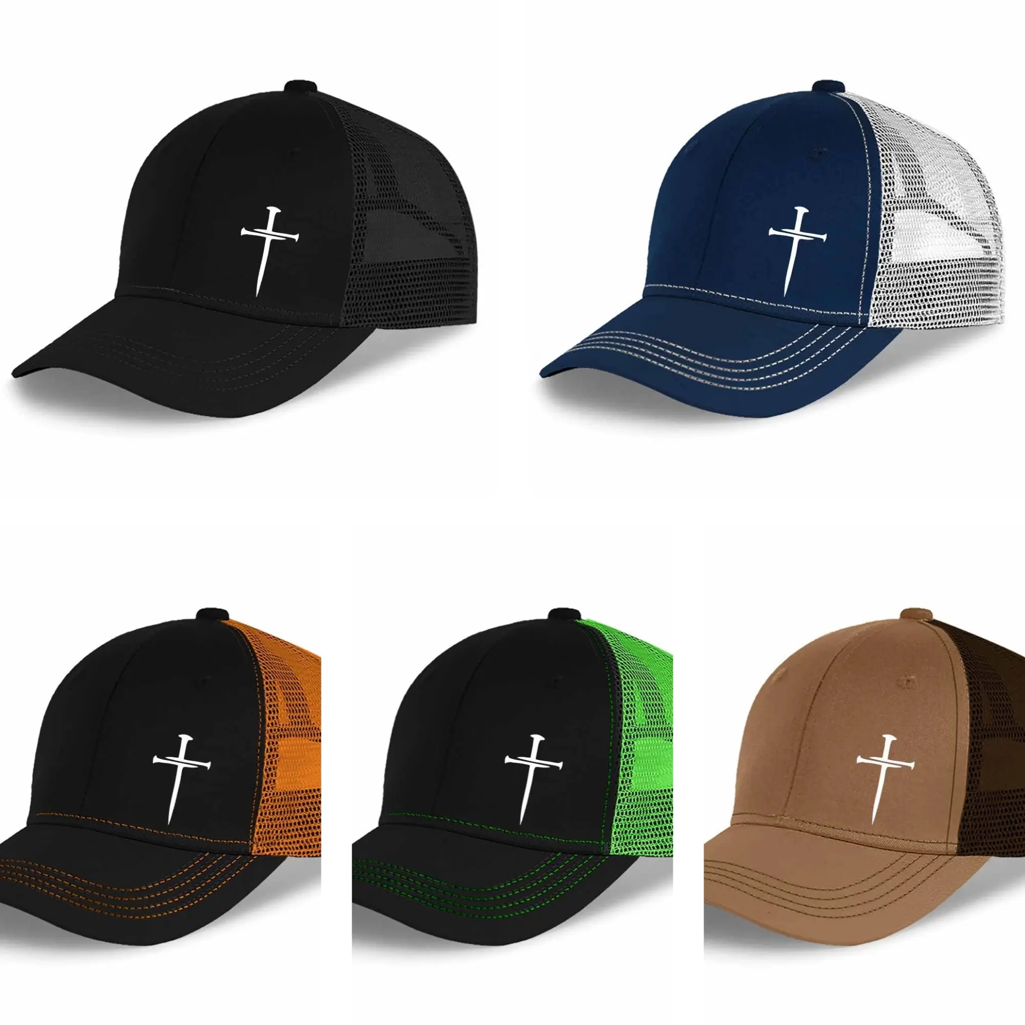 Unisex Cross Print Baseball Cap, Lightweight Adjustable Polyester Hat with Sun Protection, Urban Style Accessories for Men & Women, Accessories For Women, Hats For Women