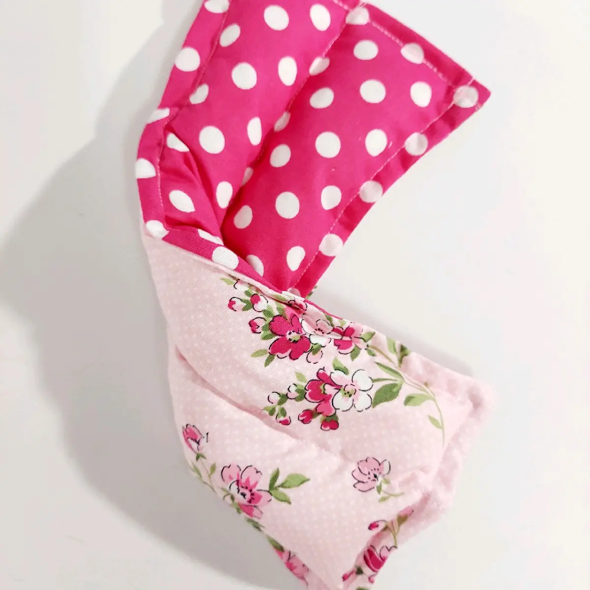 Therapeutic heating-cooling rice bag, eye bag, heat pad, cold pack, migraine relief, allergy relief, cold compress, heat therapy, Flowers, Polka Dots