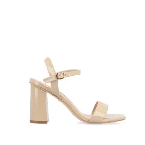 TIVONA STRAPPY BLOCK HEELS IN STATEMENT - Tan