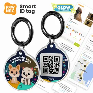 IndieTag 'Infinite Love' with instant text alert - Dog ID Tag - QR code Tag for Dog and Cat - Personalized Pet ID - Customized Name Tag
