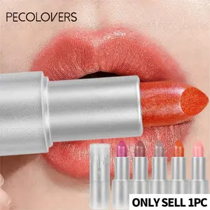 1pc Coral Pearlescent Glossy Lipstick, Easy Application on for all Light Beige Skin Tones, Providing Moisturizing Hydrating Lip Color, Elegant Spring & Summer Makeup, Durable Cosmetics, Perfect Holiday Gift