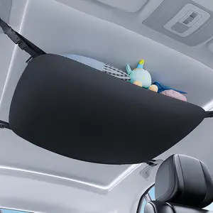 Car Ceiling Cargo Net,Reinforced Heavy-Duty Double-Layer Mesh Storage Bag,Large-Capacity Anti-Sagging Luggage Net for SUVs, Sedans Road Trips, Camping