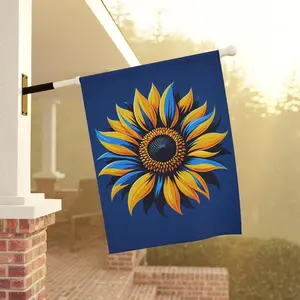 Ukrainian Yellow Blue Flower, Patriotic Garden Decor, House Wall Art, Outdoor Ukraine Flag, Yard Decoration, Support Ukraine