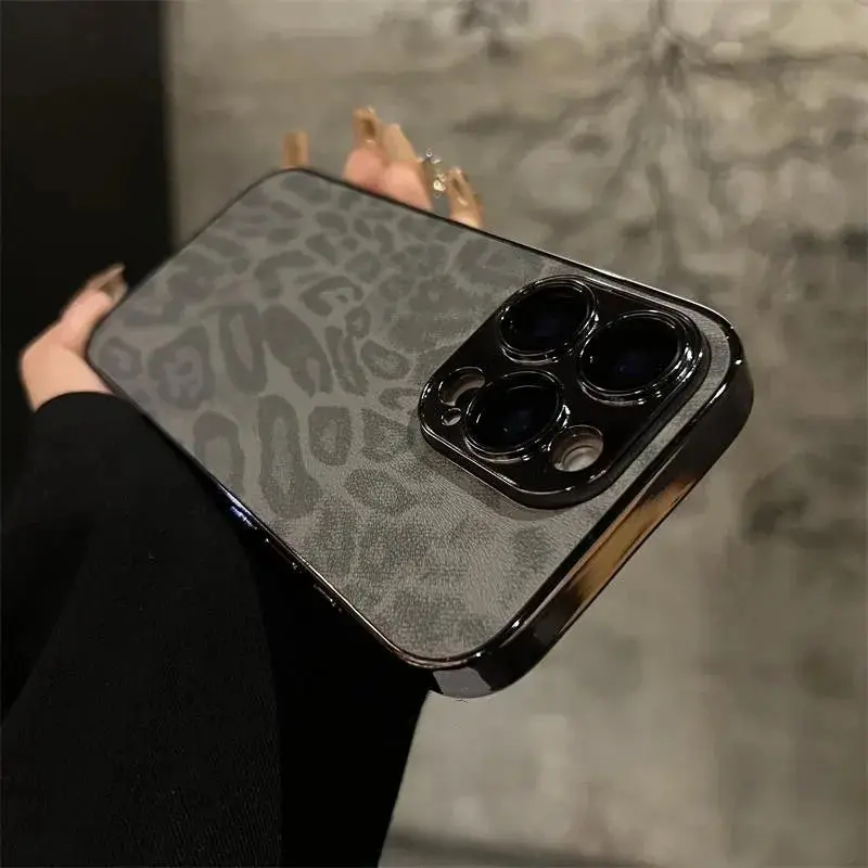 Leopard Texture Leather iPhone Case