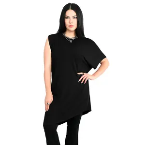 Black No.1 Asymmetrical Tunic Top