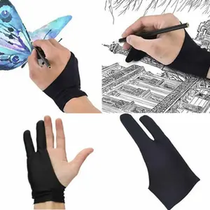 Artist's Two-Finger Glove-Anti-Fouling, Comfort Fit for Drawing & Graphic Tablet