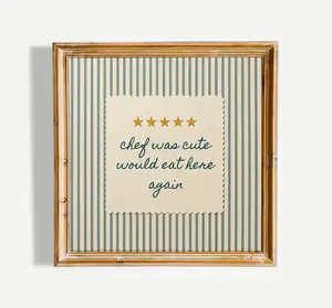 Chef Was Cute Would Eat Here Again Print, Funny Kitchen Wall Art, Retro Quote Poster