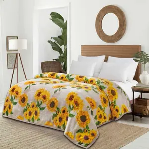 Serafina Flannel King Size Throw Blanket Floral