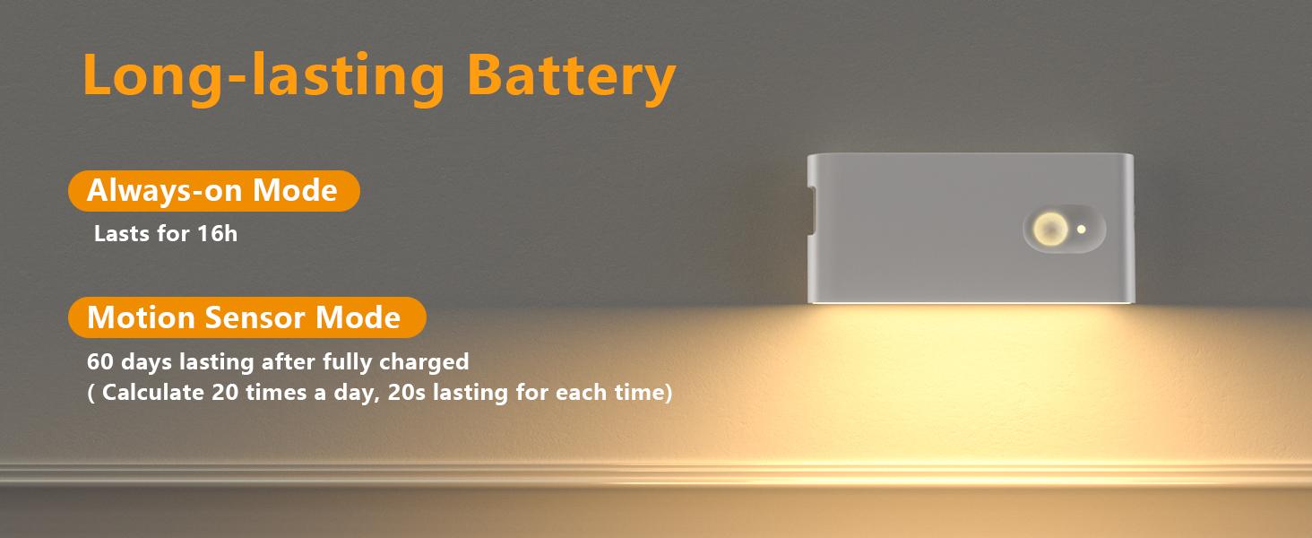 Motion Sensor Night Light, Rechargeable Stair Lights Indoor, Warm White Motion Sensor Light Indoor, Battery Operated Night Light for Hallway, Stairway, Bathroom, Bedroom, Kitchen, 3 Pack