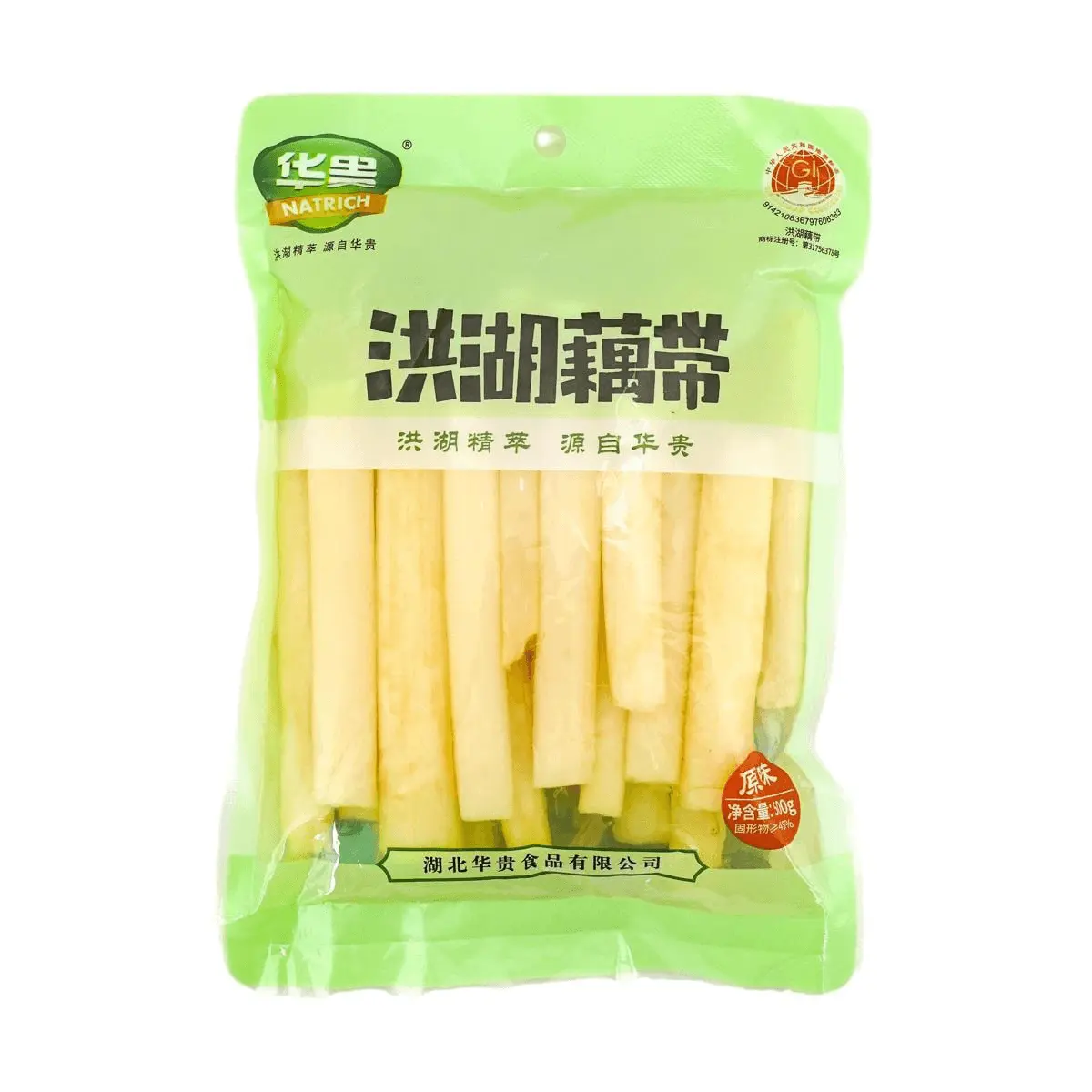 HUAGUI Lotus Root Stems Original Flavor 500g - Authentic Hubei Specialty, Crispy Pickled Lotus Shoots for Snacking & Cooking