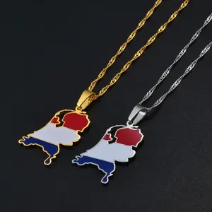 Netherlands Map Necklace, Flag, Pendant, Gift, Earring