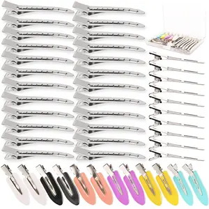44Pcs Metal Alligator Hair Clips, Hair Clips for Styling, Duck Billed Hair Pins Creaseless Hair Clips Salon, Makeup, Hair Dyeing DIY Bows & Home Use (44 Mixed Sizes)