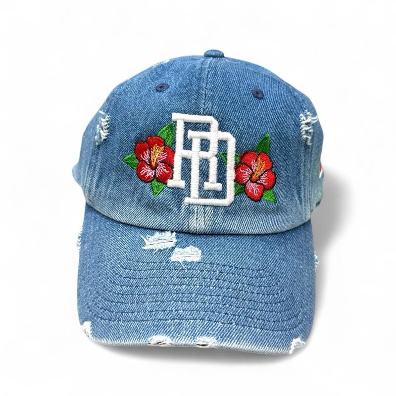 RD Flower Dominican Republic Dad Hat - Adjustable Cotton Polo Style Unisex Design Flag of Dominican Republic Machine Washable Comfortable Fit