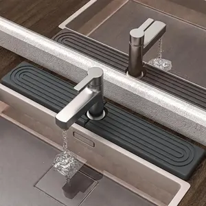 Faucet Mat for Kitchen Sink - Super Absorbent Diatomite Fast Drying Stone, Quick Drying Splash Guard,Prevents  Buildup Sink, Durable Protector for Kitchen,Bathroom Counter