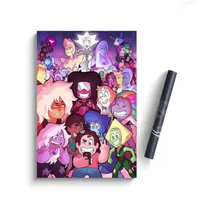 S-Steven Universe Retro Kraft Poster Self-Adhesive Waterproof Art Sticker, Aesthetic Minimalist Wall Poster for Coffee Shop, Bar & Home Room Decor