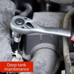 1/4、3/8 Inch Ratchet Wrench 24 Tooth Drive Ratchet Socket Wrench Tool Multi-funtion DIY Hand Tool Ratchet Handle Wrench Hex Wrenches Multifunctional Ratchet Wrench