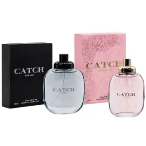 Catch for Men & Catch for Women Perfume Set – 2 Pack Eau de Parfum (3.4 oz / 100 ml Each) – Long Lasting Fresh Woody & Floral Fragrance Duo – His & Her Gift Set for Couples