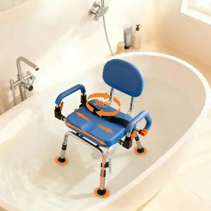 Swivel Shower Chair – 360° Rotation, Safe & Adjustable for Shower & Bathtub