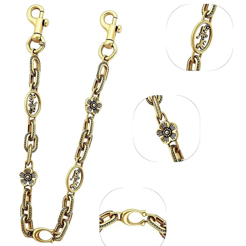 Chain Charm for Handbag, Purse Wallet &Pants Chain Jean Chains, Vintage Bag Strap Chains Extender, Classic Chain