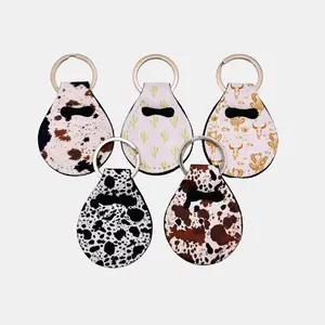 Western Pattern Aldi Quarter Holder/ Airtag Holder Keychain Accessory | Cow Patterns ideal girl bestie gift Keychain cute keychain
