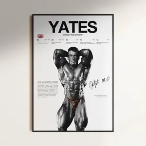Dorian Yates Poster, Bodybuilding Wall Print, Mr Olympia Poster, Bodybuilder Digital Print, Gym Fitness Motivation Decor Gift, Gym Art