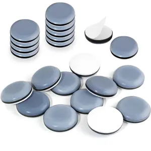 20PCS Adhesive Teflon Furniture Sliders, 1"(25mm) PTFE Chair Leg Slides Mover Slide, Heavy Duty Furniture Glides Pads Floor Protector for Chair Table Cabinet Sofa Leg