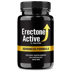 Erectone+ Active - Advanced Formula 1000mg Capsules with Natural Ingredients for Health & Wellness 60 Count