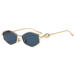 UV400 Geometric Sunglasses for Women - Hexagon Frame for Vacation & Streetwear