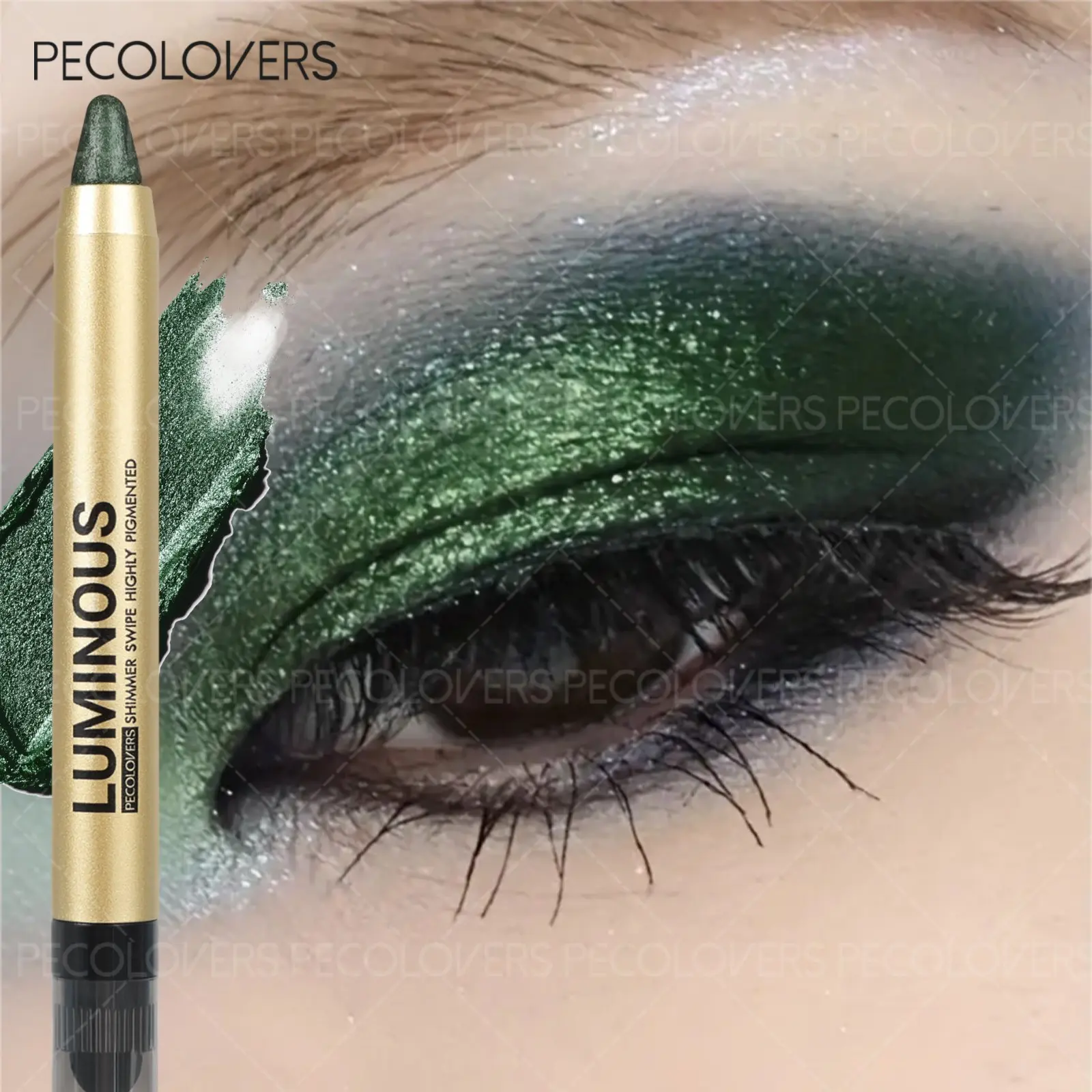 Shimmer Eyeshadow Pencil - Long-Lasting, Smudge-Proof Eyeliner & Highlighter Stick - Creamy Glide-On Formula with Metallic & Pastel Shades - for Day to Night Makeup Looks - Makeup Tool, Smooth Application, Eyeshadow Sticks
