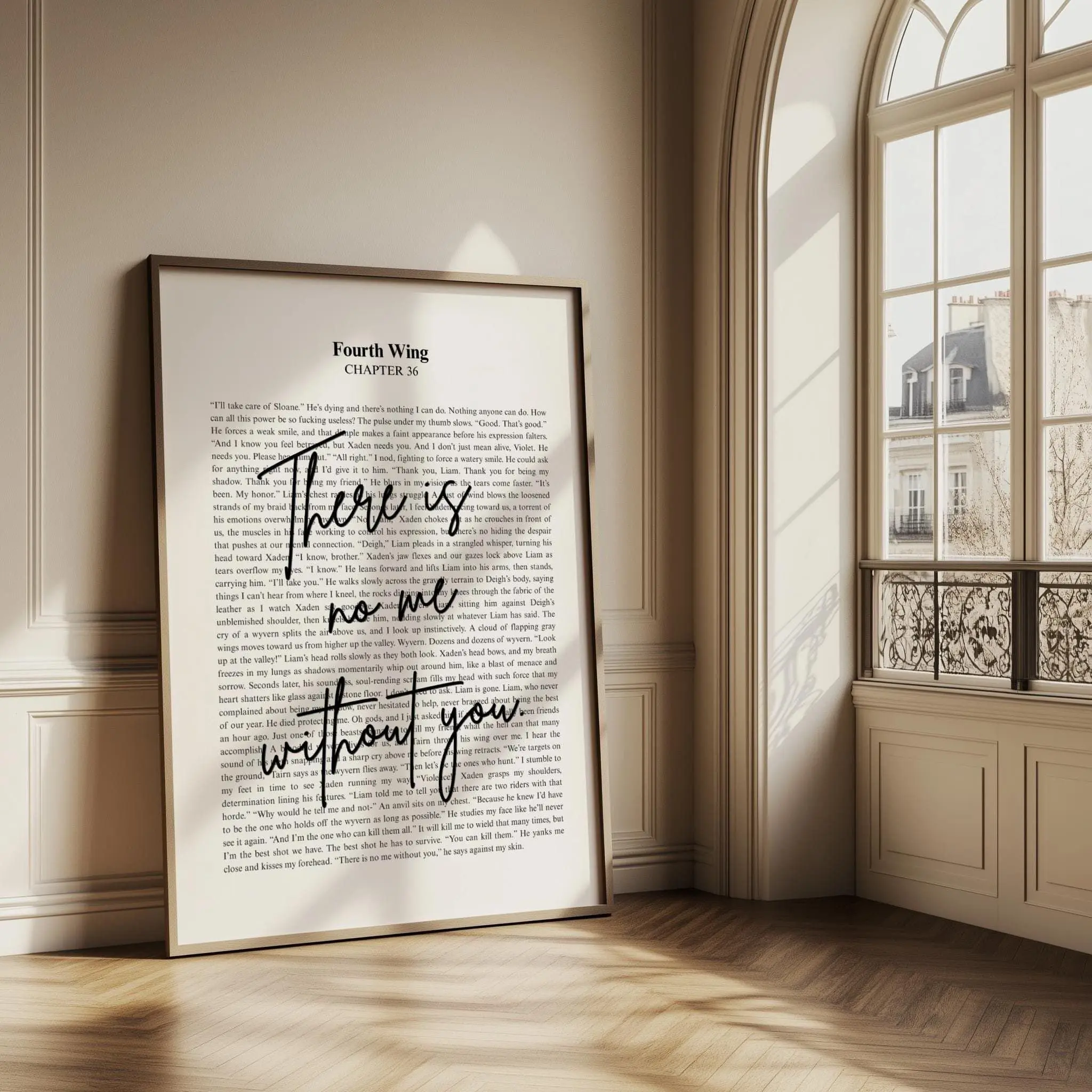 [Sale Off To 40%] [UNFRAMED] There Is No Me Without You Poster, Xaden Riorson Fourth Wing Bookish Wall Art