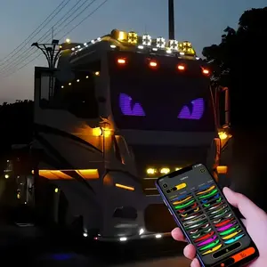 Brand New Programmable RGB Flexible LED Car Window Display Light - Customized Animated Truck Advertising Sign, Angel Devil Eye Car Interior Decorative Light