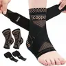 1 pair unisex copper-colored breathable ankle support, Ankle Protective Compression, adjustable compression and stabilization for ankle protection, suitable for running, basketball, cycling, and outdoor activities; ankle compression sleeve