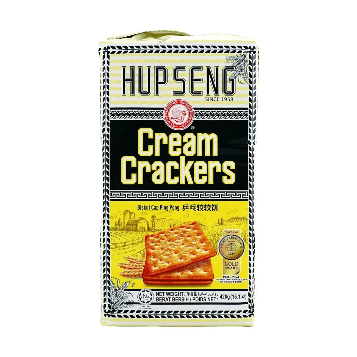 Hup Seng Ping Pong Cream Crackers 428g Malaysian Biscuits Snack