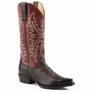 Women's Stetson Freya Leather Boots Handcrafted Brown