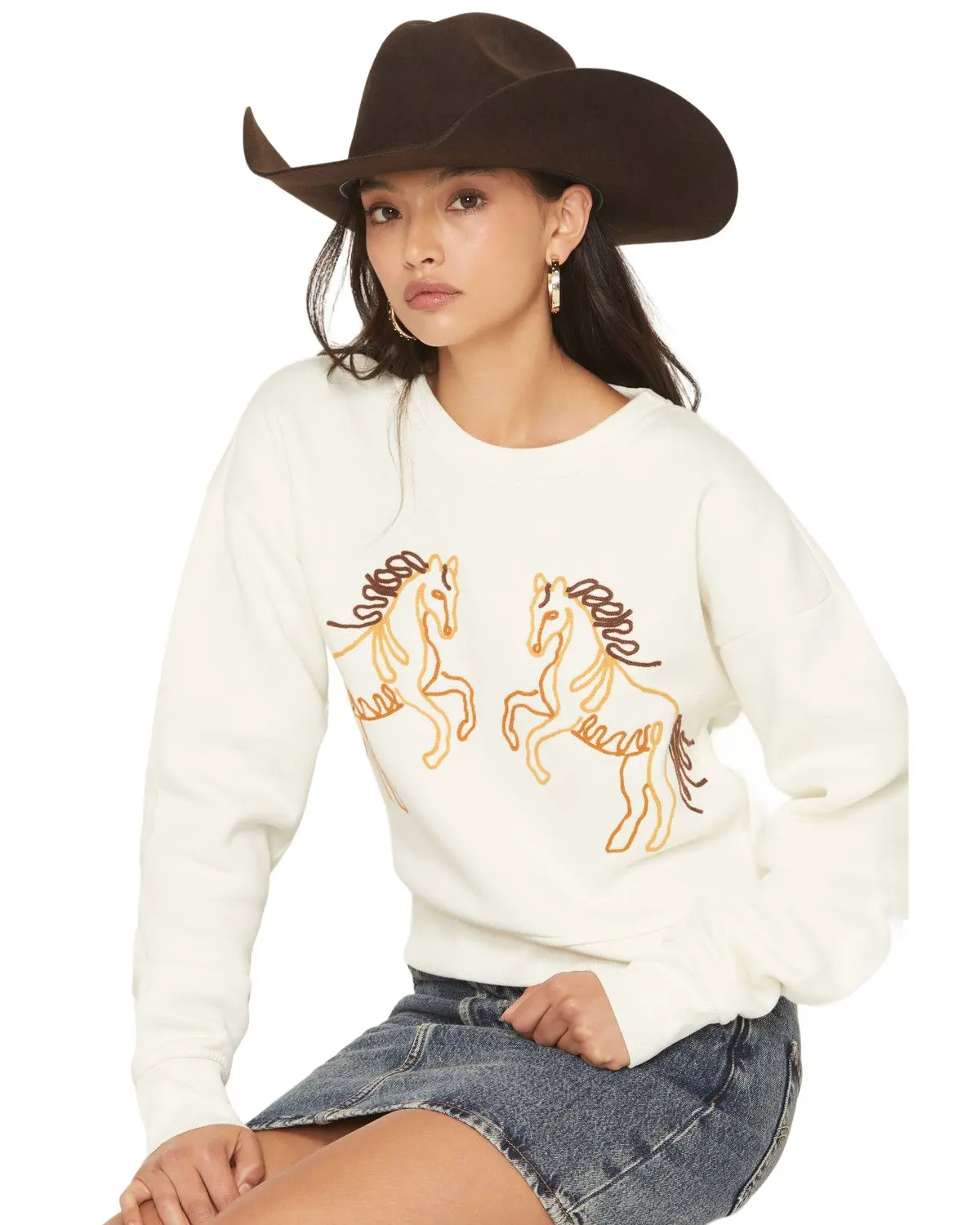 Wrangler Women's Retro Women'S Horse Crewneck Sweatshirt - 112375238