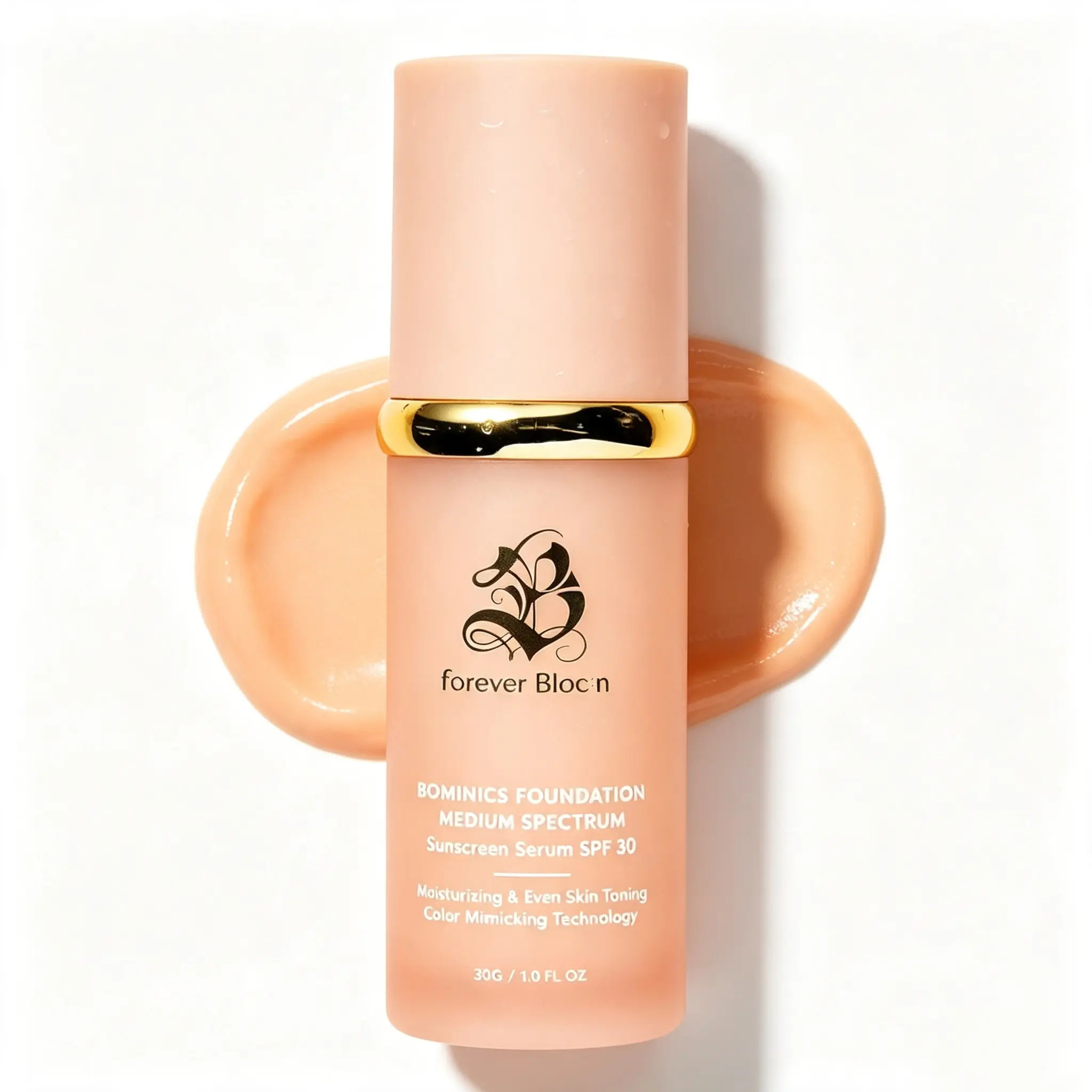 Skin Tint Foundation for Even Skin Tone – Forever Bloom Biomimic 4 in 1, Medium Coverage, Flawless Finish, TikTok Viral Glowy Makeup