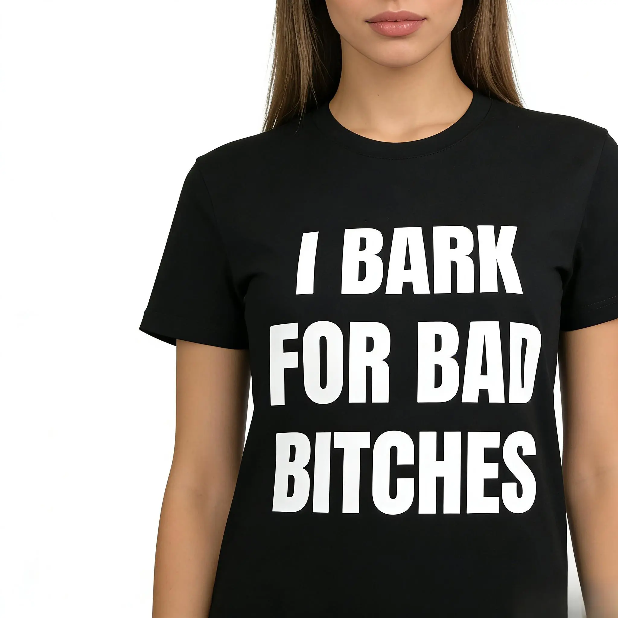I Bark for Bad Bitches Tee, Viral Gen Z Meme Graphic, Unisex Oversized Cotton, Funny Summer Golf Gift