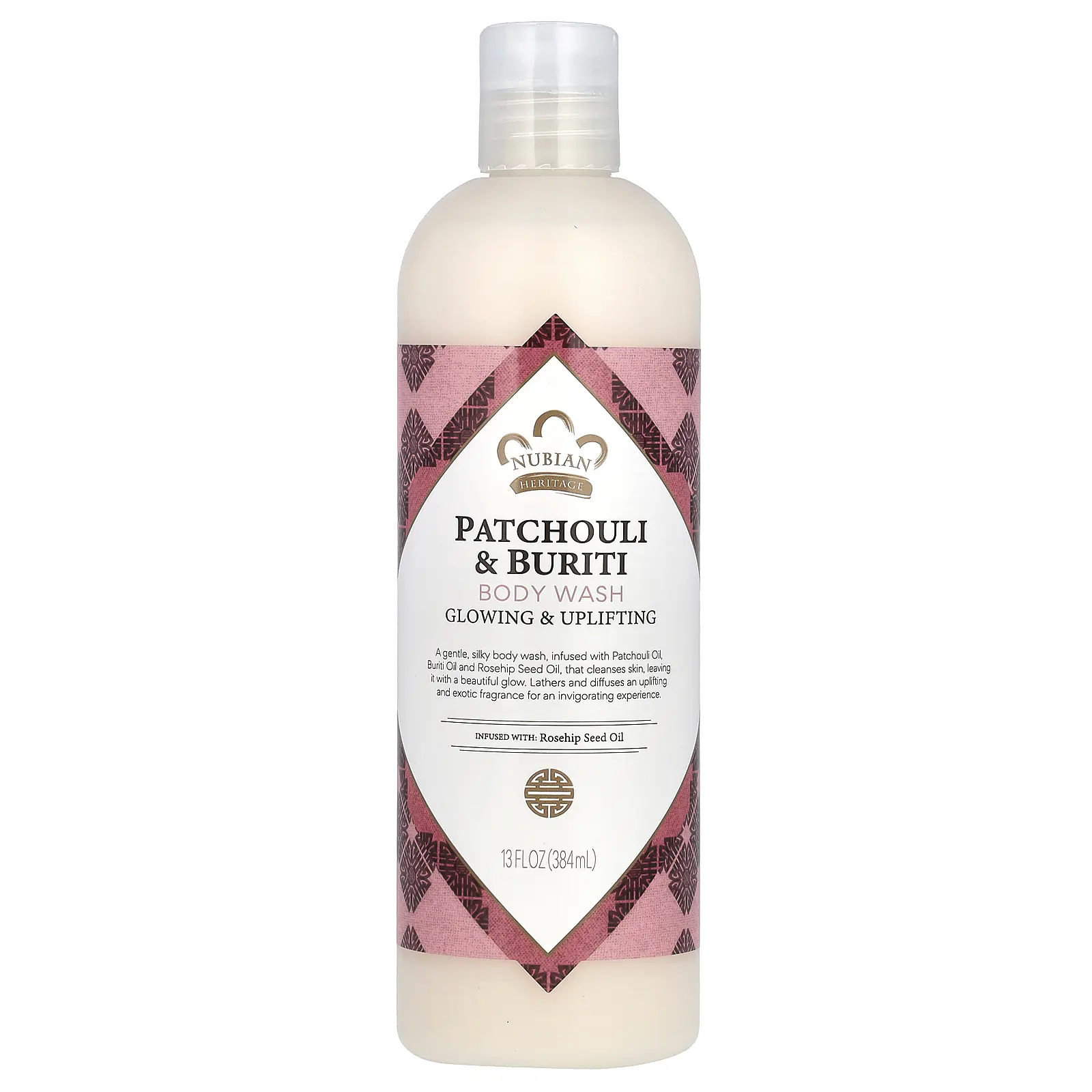Nubian Heritage Body Wash, Patchouli & Buriti, 13 fl oz (384 ml)