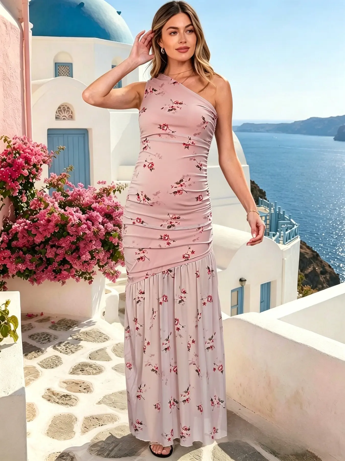 Fashion Elegant Pregnant One-Shoulder Dress, Maternity Dresses, Maternity Clothing, Printed Mesh Bodycon Tight Fit, High Stretch Comfortable Ruched Dress, Perfect for Parties and Baby Shower, Maternity Clothes, Pregnancy Clothes, Maternity Outfits - Fashion Elegant Pregnant One-Shoulder Dress, Maternity Dresses, Maternity Clothing, Printed Mesh Bodycon Tight Fit, High Stretch Comfortable Ruched Dress, Perfect for Parties and Baby Shower, Maternity Clothes, Pregnancy Clothes, Maternity Outfits -