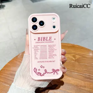 Christian Bible Emergency Numbers Phone Case for iPhone 17 Pro Max 16 Pro Max 15 Pro 14 13 12 11 Sleek Shockproof Lightweight Cover with Protection Protective iphone 15 pro max case iphone 13 case drop-proof phone case Cellphone Smartphone
