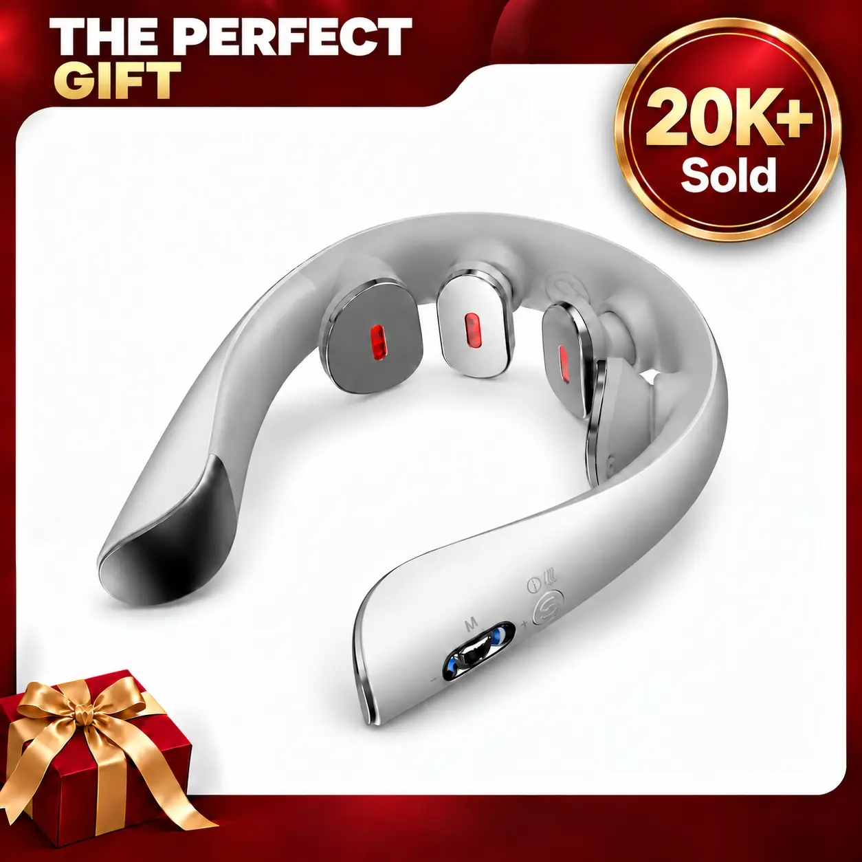 SKG Best Neck Massager, K5-3 PRO Heated Neck Massager, Portable 4D Neck Relaxer for Muscle Relaxation, 125g Smart Neck Massager,Best Gifts for Mom/Dad